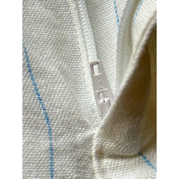 Lauren Ralph Lauren Womens White & Blue Striped Linen  Wide-Leg Pants - Picture 12 of 16